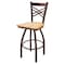 Holland Bar Stool Co 25" Swivel Counter Stool, Bronze Finish, Nat Oak Seat 82025BZNatOak - alternate 1